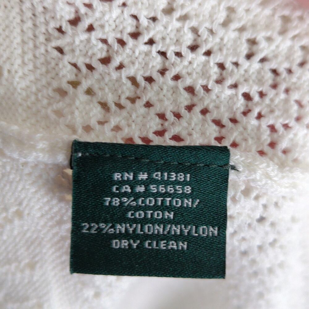 Lauren Ralph Lauren Dress Womens‎ Petite M Cream Crochet Sleeveless Stretch New - Picture 4 of 10